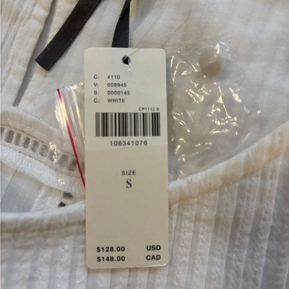 Anthropologie Sleeveless Boxy Pintuck Top in Whiite Size S. NWT - Picture 10 of 12